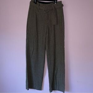 Banana Republic Size 0 Wool Blend Trouser Pants Micro Plaid